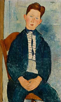 Boy in a Striped Sweater, 1918 (oil on canvas)