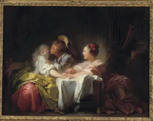 A boy after winning a bet steals a kiss from a young girl A boy after winning a bet steals a kiss from a young girl