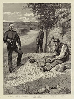 William (after) Small Gallery: A Boycotted Stonebreaker, a Road-Side Scene in County Clare, Ireland (engraving)