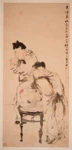 Two Boys Playing with Goldfish, 1879 (hanging scroll, ink and colour on paper) Two Boys Playing with Goldfish, 1879 (hanging scroll, ink and colour on paper)
