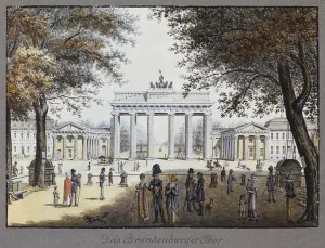 The Brandenburg Gate, Berlin (pen & ink and w/c on paper) The Brandenburg Gate, Berlin (pen & ink and w/c on paper)