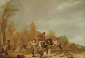 Brawl between Soldiers and Peasants (oil on canvas) Brawl between Soldiers and Peasants (oil on canvas)