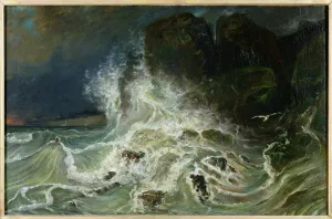 Breakers off Granville Point in the Channel, 1853 (oil on canvas) Breakers off Granville Point in the Channel, 1853 (oil on canvas)
