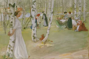 Breakfast in the Open, 1910 (w/c & gouache on paper) Breakfast in the Open, 1910 (w/c & gouache on paper)