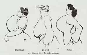 Breast formations of German, Austrian and Italian women (litho)