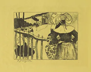 Breton Women Standing by a Fence, 1889 (zincograph) Breton Women Standing by a Fence, 1889 (zincograph)