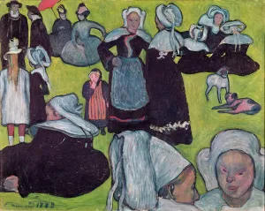 Bretons in a Field or, The Pardon, 1888 (oil on canvas) Bretons in a Field or, The Pardon, 1888 (oil on canvas)