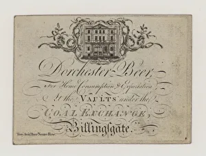 Brewer, Dorchester Beer, trade card (engraving) Brewer, Dorchester Beer, trade card (engraving)
