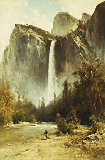 Images Dated 28th December 2012: Bridal Falls, Yosemite, (oil on canvas)