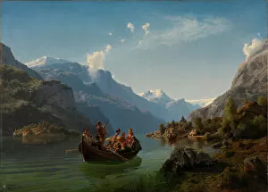 Bridal Procession on the Hardanger, 1848 (oil on canvas)
