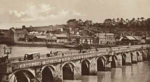 The Bridge and East The Water, Bideford (b/w photo) The Bridge and East The Water, Bideford (b/w photo)