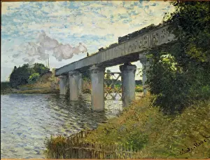 The bridge of the railway at Argenteuil, 1873-1874 - Oil On Canvas The bridge of the railway at Argenteuil, 1873-1874 - Oil On Canvas