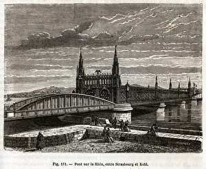 Bridge over the Rhine, between Strasbourg (France) and Kehl (Germany) Bridge over the Rhine, between Strasbourg (France) and Kehl (Germany)
