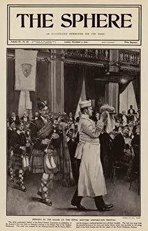 Bringing in the haggis at the Royal Scottish Corporation Festival, London (litho)