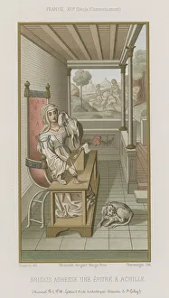 Briseis sends an epistle to Achilles (chromolitho) Briseis sends an epistle to Achilles (chromolitho)