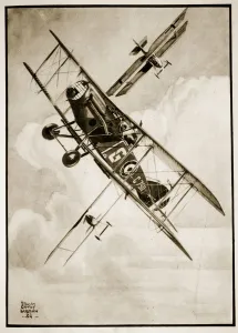 Transport,travellers & Immigrants Gallery: The Bristol Fighter, illustration from Flying Memories by John Hamilton, 1934 (litho)