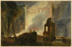 Bristol Riots: The Burning of the Mansion House, Queen Square, c.1831 (oil on paper) Bristol Riots: The Burning of the Mansion House, Queen Square, c.1831 (oil on paper)