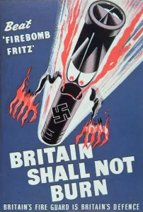 Britain Shall not Burn, 1940 (coloured litho) Britain Shall not Burn, 1940 (coloured litho)