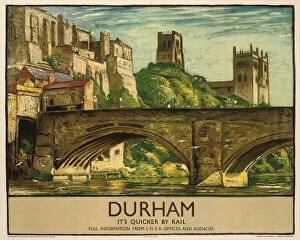 Olden Time Gallery: A British Railways poster advertising Durham, c.1935 (colour lithograph)