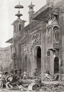 British soldiers looting the Qaisar Bagh Palace, Lucknow, Uttar Pradesh, India British soldiers looting the Qaisar Bagh Palace, Lucknow, Uttar Pradesh, India