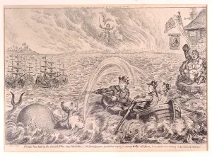 British Tars Towing the Danish Fleet into Harbour, 1807 (etching) British Tars Towing the Danish Fleet into Harbour, 1807 (etching)