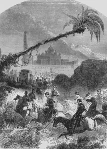 British troops approaching Agra, 1857 (engraving) British troops approaching Agra, 1857 (engraving)