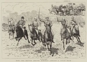 How the Briton amuses himself Abroad, a Cigar Race (engraving) How the Briton amuses himself Abroad, a Cigar Race (engraving)