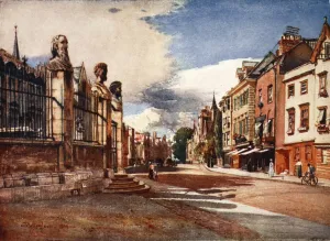 Broad Street, Looking West, 1903 (colour litho) Broad Street, Looking West, 1903 (colour litho)