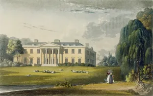 Broadlands, from Ackermann's Repository of Arts, 1825 (colour litho) Broadlands, from Ackermann's Repository of Arts, 1825 (colour litho)