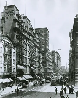 Broadway looking north from Bond Street, New York City (b/w photo) Broadway looking north from Bond Street, New York City (b/w photo)