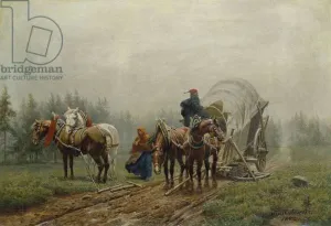 The Broken Freight Wagon, 1862 (oil on canvas) The Broken Freight Wagon, 1862 (oil on canvas)