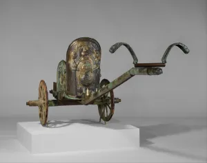 Bronze inlaid chariot inlaid with ivory, c.575-550 BC (bronze, ivory) Bronze inlaid chariot inlaid with ivory, c.575-550 BC (bronze, ivory)