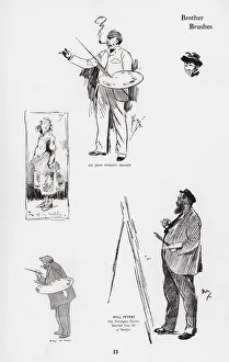 Brother Brushes: Sir John Everett Millais, British artist; Wilhelm Peters, Norwegian artist, working at Newlyn Brother Brushes: Sir John Everett Millais, British artist; Wilhelm Peters, Norwegian artist, working at Newlyn
