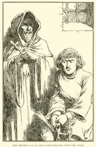 Her brother was in pious conversation with the Duke (litho) Her brother was in pious conversation with the Duke (litho)