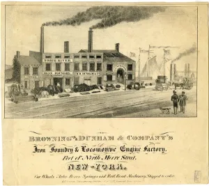 Browning's & Dunham & Company's Iron Foundry & Locomotive Engine Factory Browning's & Dunham & Company's Iron Foundry & Locomotive Engine Factory