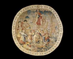 Medallion Gallery: Brussels allegorical tapestry depicting the month of December from '