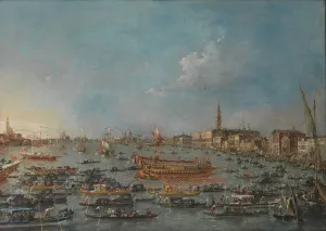 The Bucintoro Festival of Venice. The Bacino di S. Marco with the Bucintoro" The Bucintoro Festival of Venice. The Bacino di S. Marco with the Bucintoro"