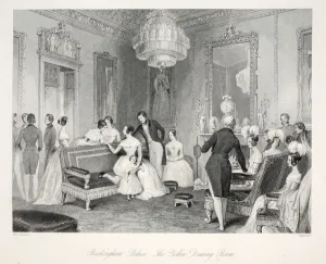 Buckingham Palace, The Yellow Drawing Room, from London Interiors with their Buckingham Palace, The Yellow Drawing Room, from London Interiors with their