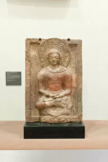 6th Century Gallery: Buddha from a stupa, 400-600, (terracotta)