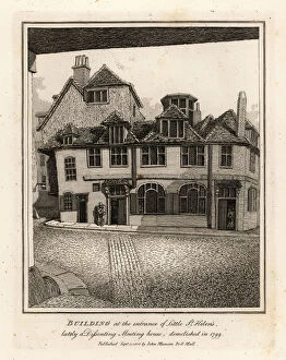Building at the entrance of Little St Helen's, lately a Dissenting Meeting House, demolished in 1799