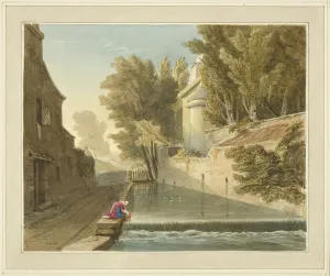 Westbury Gallery: Building erected on the Deanery of Westbury, showing the River Trym