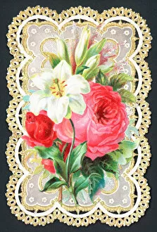 Bunch of flowers, Card (chromolitho)
