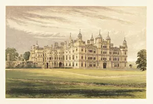 Burghley House, Lincolnshire, England. 1880 (engraving)