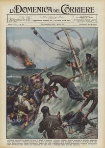 Life Jacket Gallery: A burning ship spotted off the coast of Nice, the Livorno steamer bound for Genoa flocked