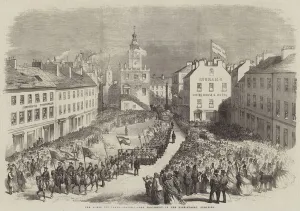 The Burns Centenary Festival, the Procession in the High-Street, Dumfries (engraving) The Burns Centenary Festival, the Procession in the High-Street, Dumfries (engraving)
