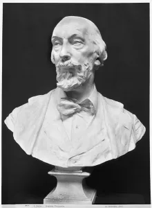 Bust of Auguste Vacquerie (1819-95) (plaster) (b/w photo) Bust of Auguste Vacquerie (1819-95) (plaster) (b/w photo)