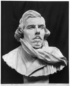 Bust of Eugene Delacroix (1798-1863) (plaster) (b/w photo) Bust of Eugene Delacroix (1798-1863) (plaster) (b/w photo)