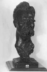 Bust of Friedrich Nietzsche (1844-1900) German philosopher, 1902 (bronze) (b/w photo) Bust of Friedrich Nietzsche (1844-1900) German philosopher, 1902 (bronze) (b/w photo)