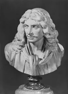 Bust of Jean-Baptiste Poquelin, known as Moliere, 1781 (terracotta) (b/w photo) Bust of Jean-Baptiste Poquelin, known as Moliere, 1781 (terracotta) (b/w photo)