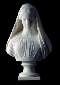 Bust of Virgin Marble sculpture by Emilio Santarelli (1801-1886), approximately 1861 Bust of Virgin Marble sculpture by Emilio Santarelli (1801-1886), approximately 1861